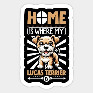 Home is with my Lucas Terrier Sticker